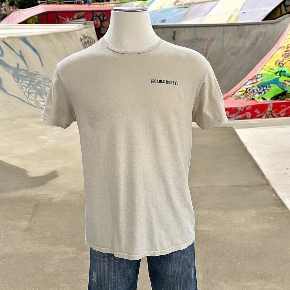 Bad Luck Skate‎ Co Graphic-T Lg Cotton Skateboard Grim Reaper Design Skateboard